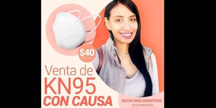 La enfermera vende cubrebocas "KN95" a 40 pesos cada uno