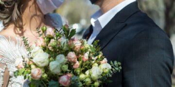 La boda se realizó en el salón de fiestas de un exclusivo fraccionamiento en Naucalpan