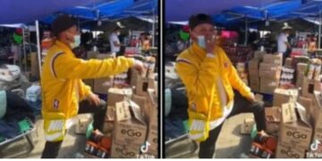 Vendedor causa revuelo por su forma de promocionar sus productos